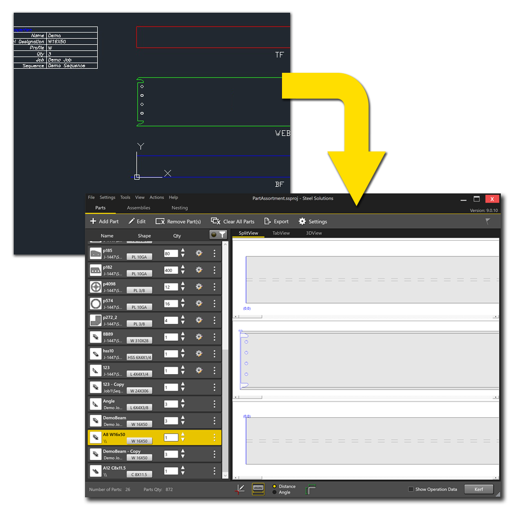 Structural DXF Importing